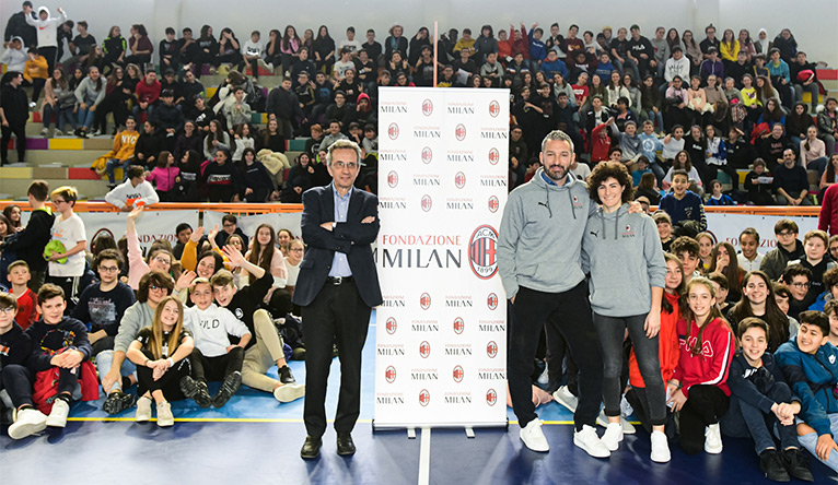 Fondazione Milan in the Community con G. Zambrotta e F. Rizza