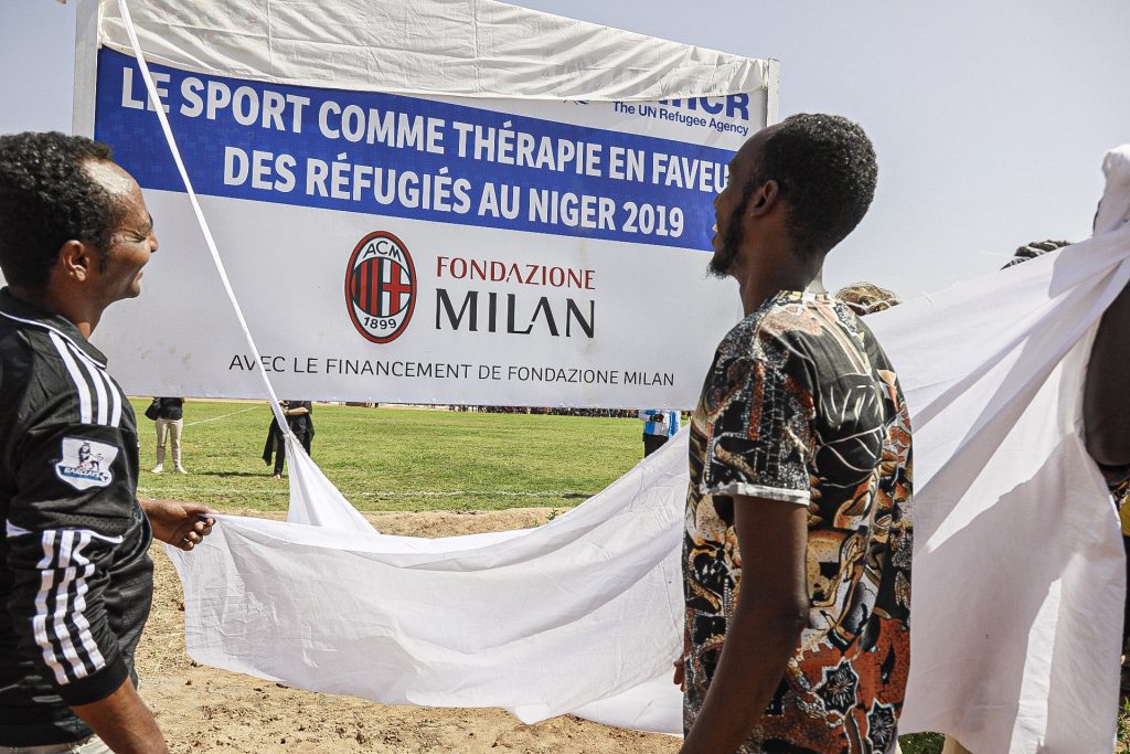 Fondazione Milan and UNHCR together in Niger